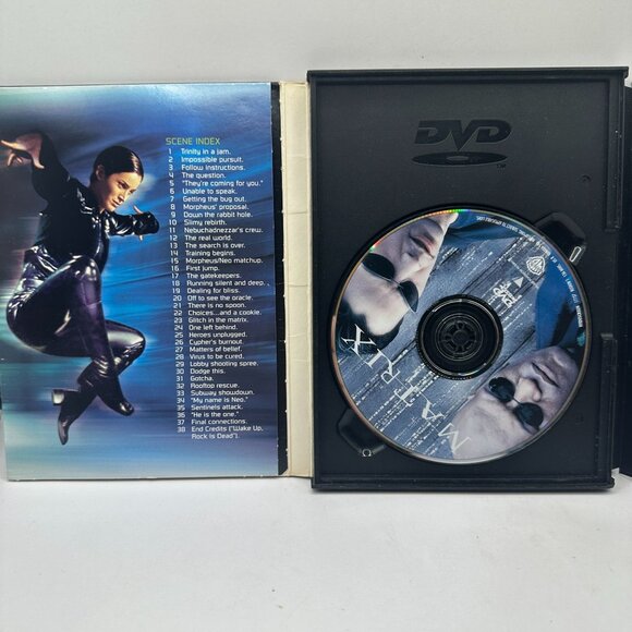 The Matrix DVD 1999 Keanu Reeves Laurence Fishburne Carrie-Anne Moss Rated R - Picture 3 of 3